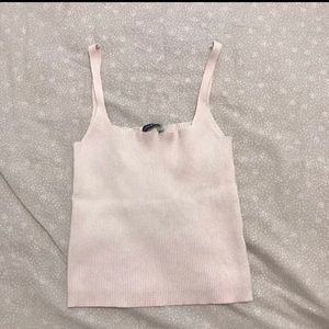 Brandy Melville white squared tank top